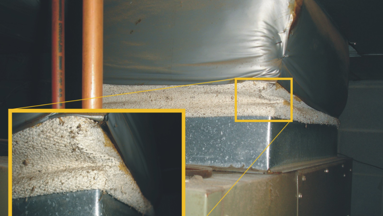 Asbestos duct connector