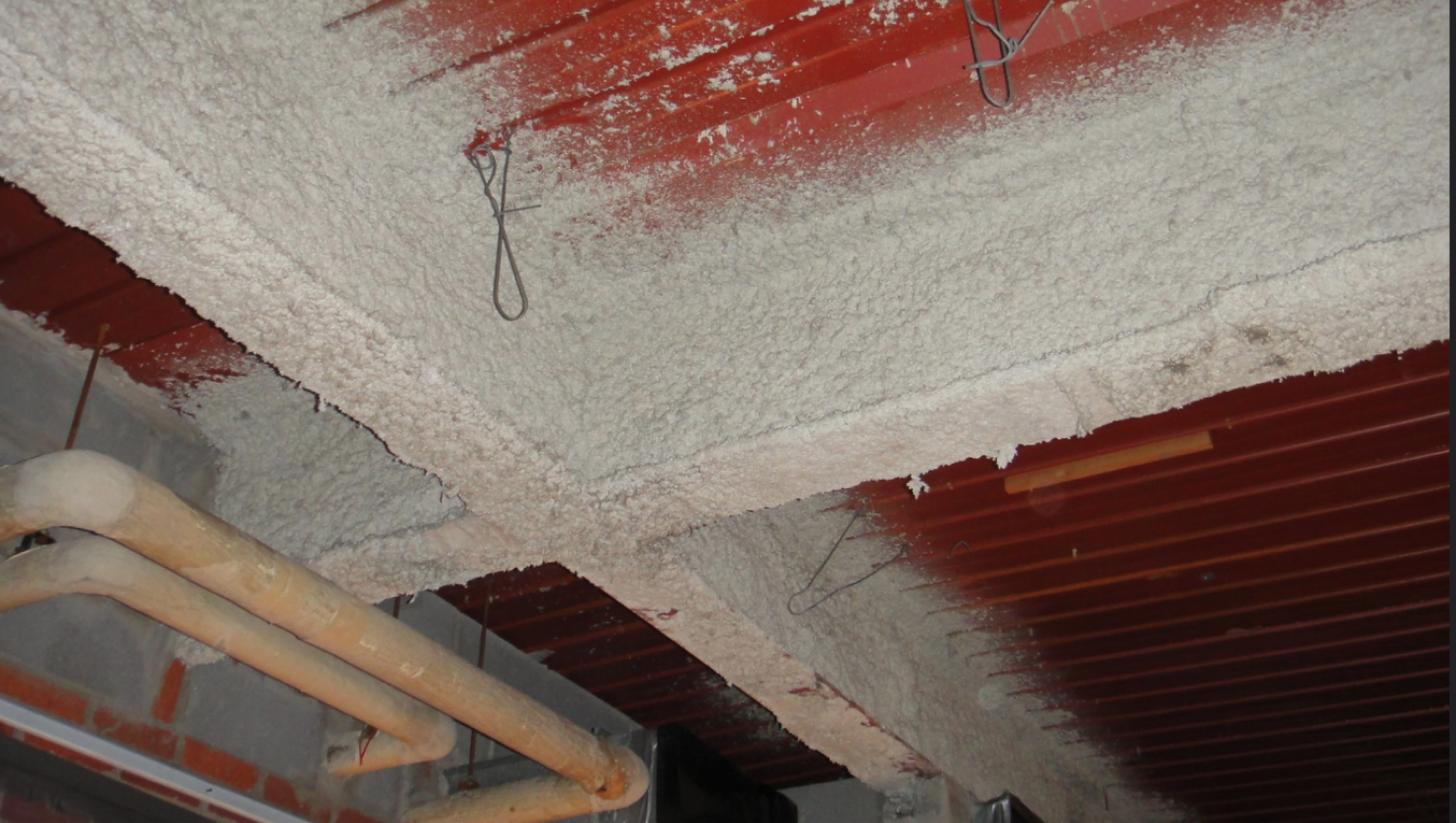 Asbestos fireproofing material