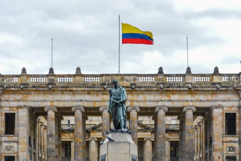 Bolivar Square in Bogota, Colombia