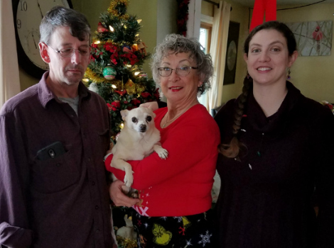 Cindy Christopher with her family Cindy Christopher with her family