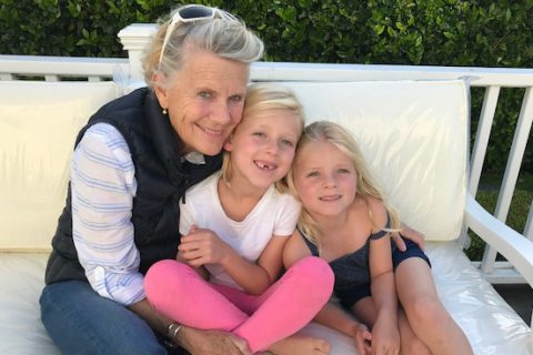 Hatsie with grandchildren