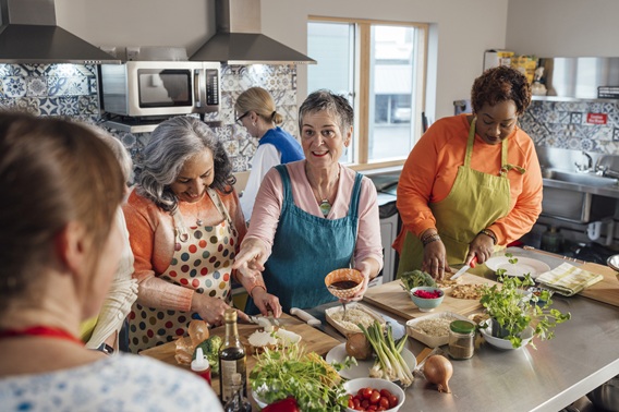 A Team Effort to Make a Meal