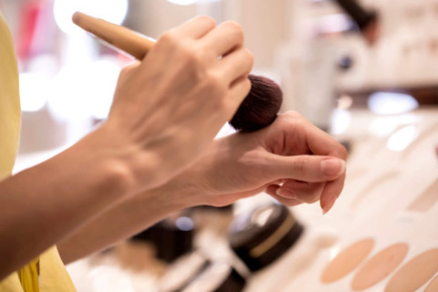 Talc in makeup can be contaminated with asbestos fibers.