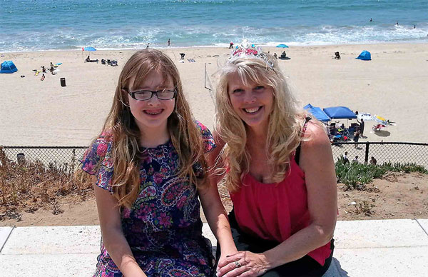 Karen Frantz with her daughter at the beach Karen Frantz with her daughter at the beach