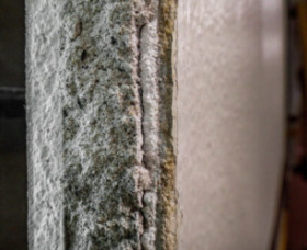 An example of one type of layered wall system