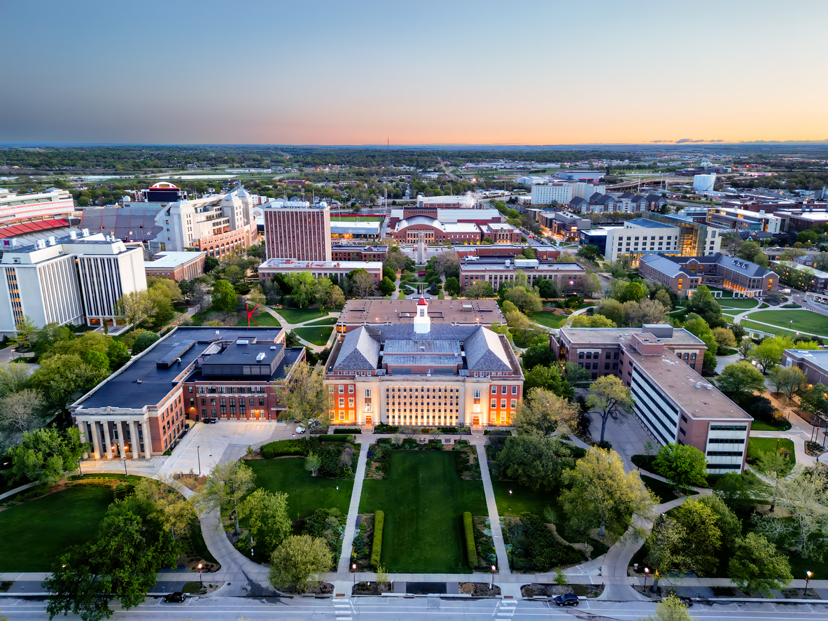 Aerial view of Lincoln, Nebraska