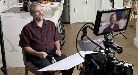 Michael Cole at video shoot