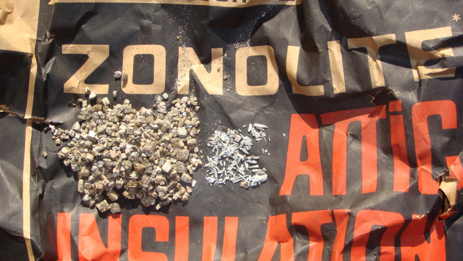 Zonolite asbestos insulation