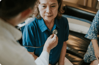 Patient at doctors appointment