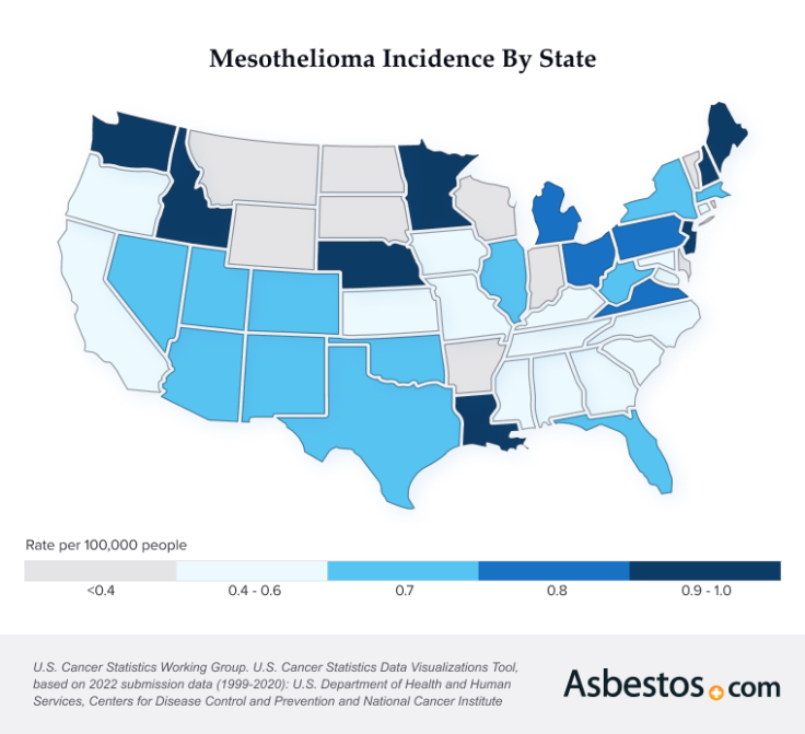 Mesothelioma Incidence by State