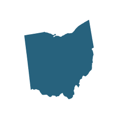 Blue icon of the State of Ohio